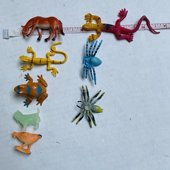 Insect Figure Animal Cat Lizard Chicken Horse Spider Frog 8 Pieces Kids Learn - Picture 5 of 5